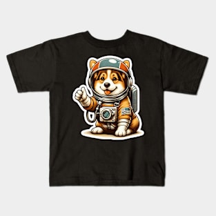 Corgi Astronaut Kids T-Shirt